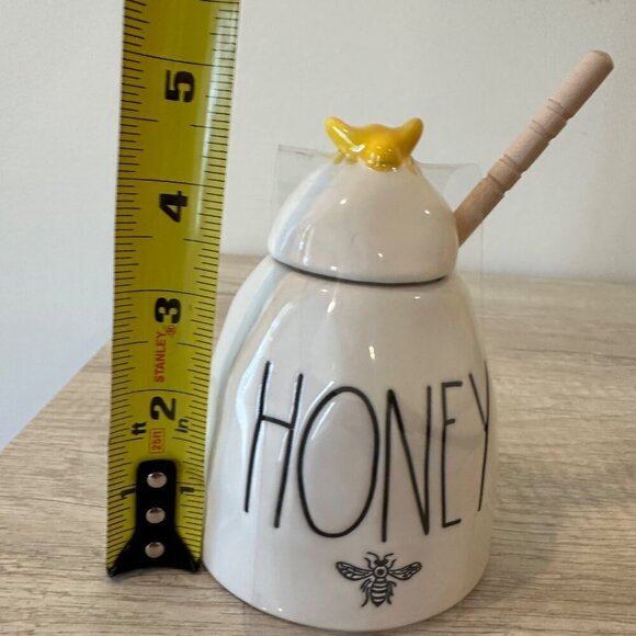 Rae Dunn Honey Jar Lid Dipper Bee Decor Farmhouse Cottagecore 5in Kitchen Tray - Picture 7 of 9